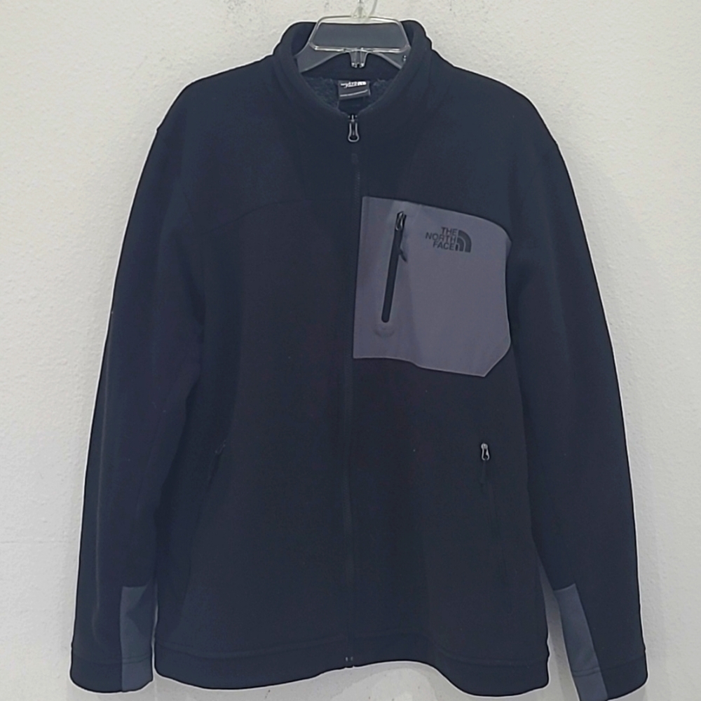 The North Face Mens Fleece Jacket Fleece Lined Black Size L